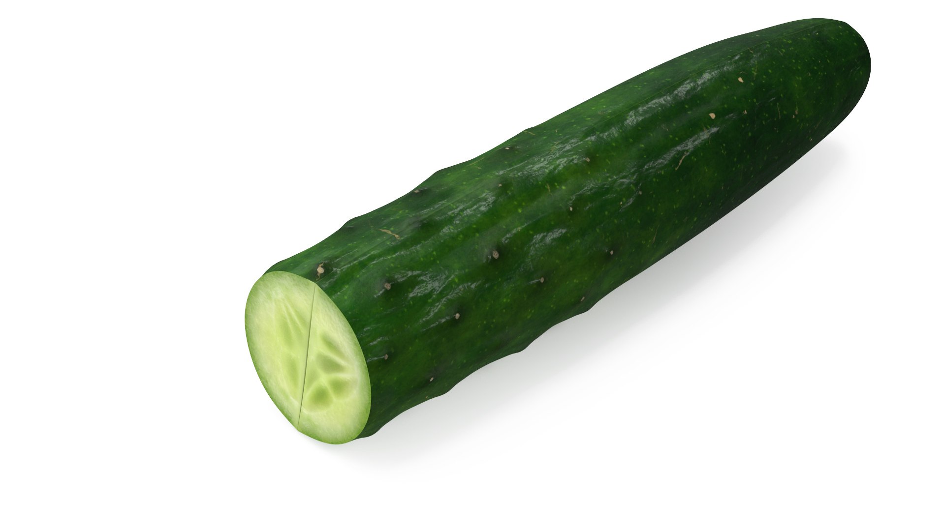 Cucumber Two Halves 3D model preview