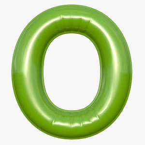 3D foil balloon letter o
