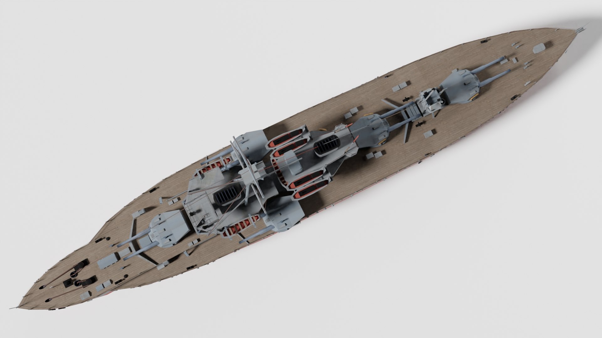 Historical Dreadnought Class Battleship 3D Model TurboSquid 2040418   Drd7 