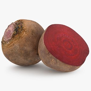 3D Beetroot and Half model