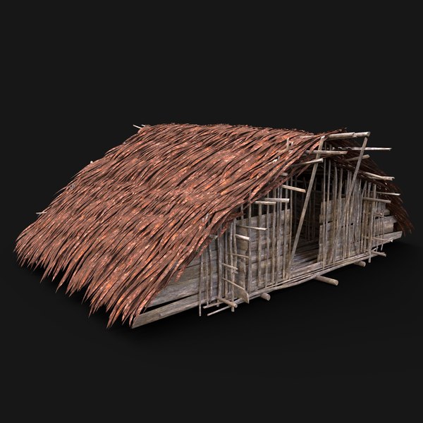 TRIBAL JUNGLE PRIMAL HUT HOUSE REED SILO STORAGE SURVIVAL AAA | 3D model