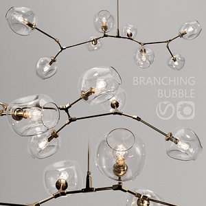 Branching bubble 8 lamps by Lindsey Adelman CLEAR GOLD(1)