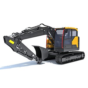Construction Tracked Excavator 3D model