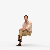00562Jason012 - Adult Caucasian male relaxing at home in autumn or spring attire