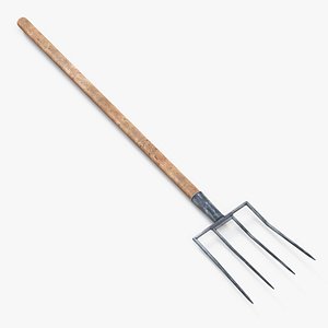 Rustic Pitchfork 3D