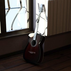 3d acoustic guitar model