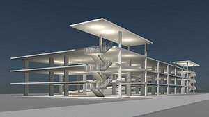 Parking garage building in structure 25-27 3D model