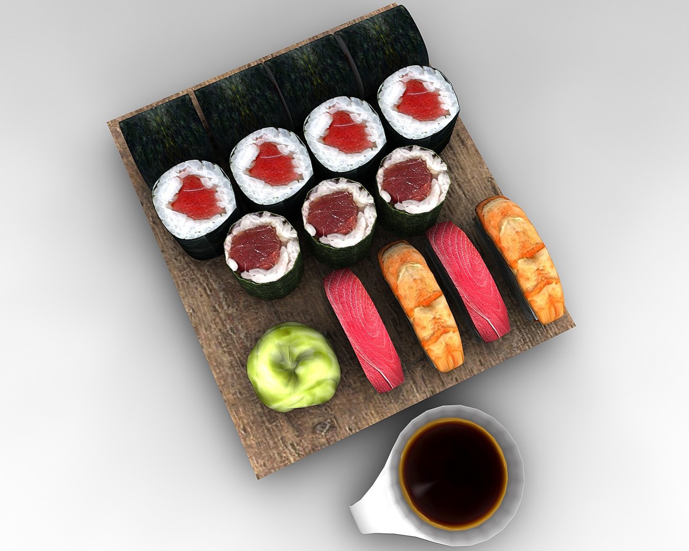 sushi 3D model https://p.turbosquid.com/ts-thumb/Na/NoIkwH/9m1lITnW/sushi4/jpg/1519063108/1920x1080/fit_q87/489daa7d8fc1aa6f4bd0b0de5d258591cd4198c0/sushi4.jpg