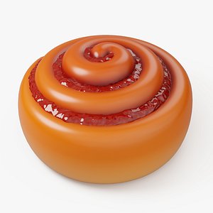 Cinnamon Roll with Jam 3D model
