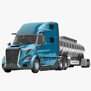 Semi Truck Generic Fuel Tank Trailer 01