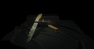 realistic bayonet knife 3D