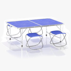 3D 3D Realistic camping table model