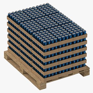 Cargo Cans Color 02 Plain and Packed 3D model