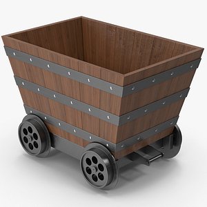 Dark Wood Wild West Mine Cart