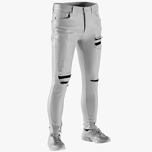 3D model mesh men s jeans