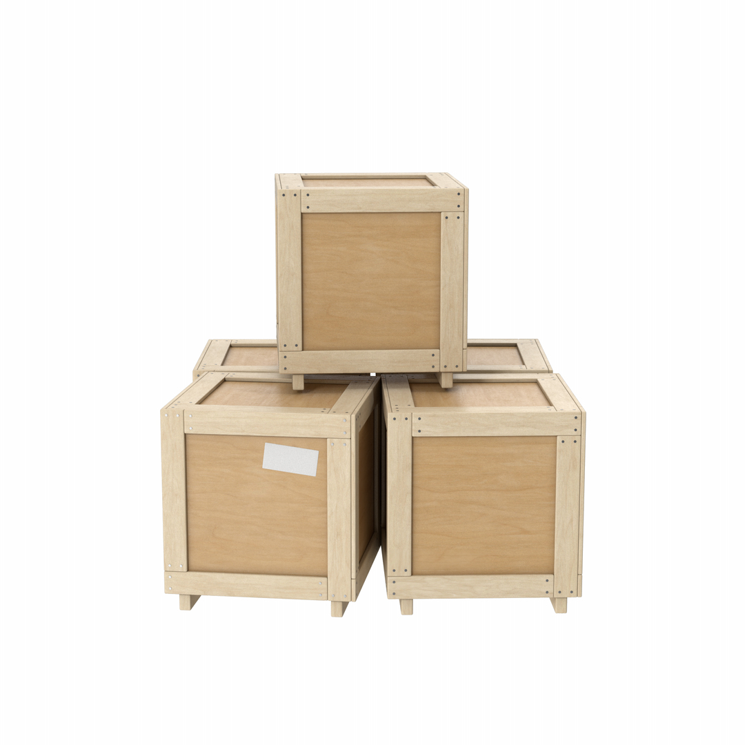 3D Stack Of Crate Boxes Model - TurboSquid 1995800