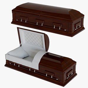 Wooden Casket 3D model