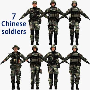 PLA Chinese Soldier artillerymen
