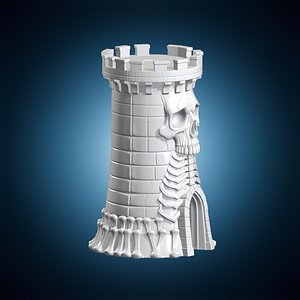 Skull Dungeon Tower Dice Tower 3D Print Model model