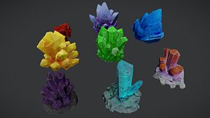 3D Low Poly Crystal Pack