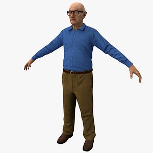 3dsmax elderly man 2 version