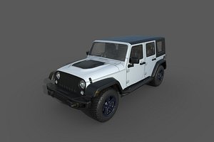 Low Poly Car: Jeep Wrangler Rubicon JK