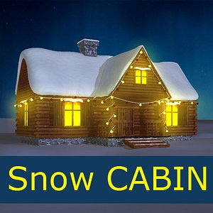 Winter House Cabin Snow