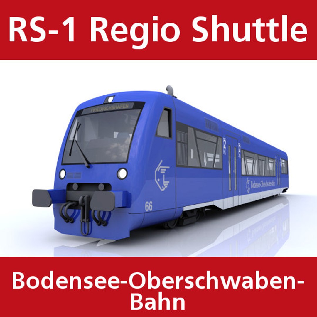 3d Rs-1 Regio Shuttle Passenger Train Model