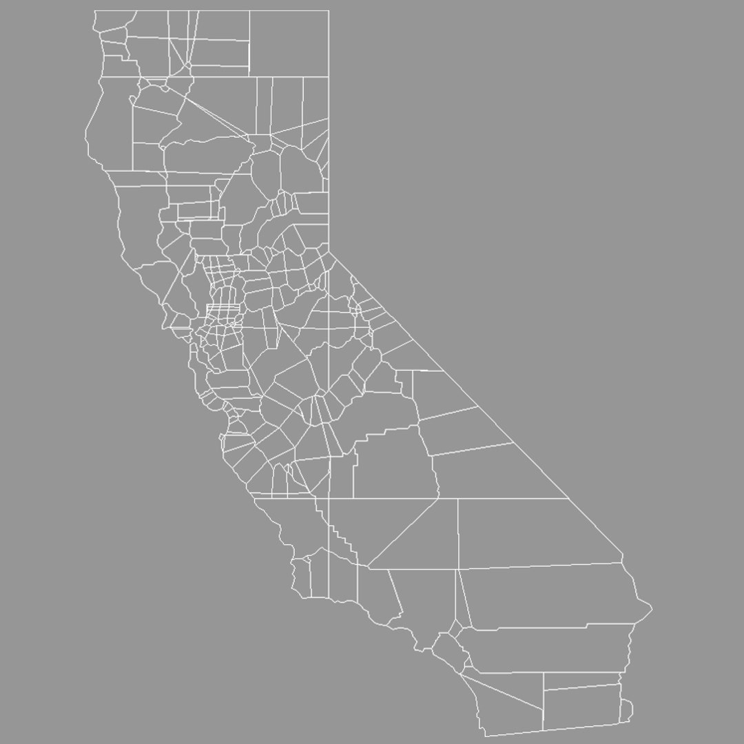 California Map 3D - TurboSquid 2422210