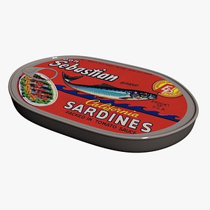 3d model sardines canned
