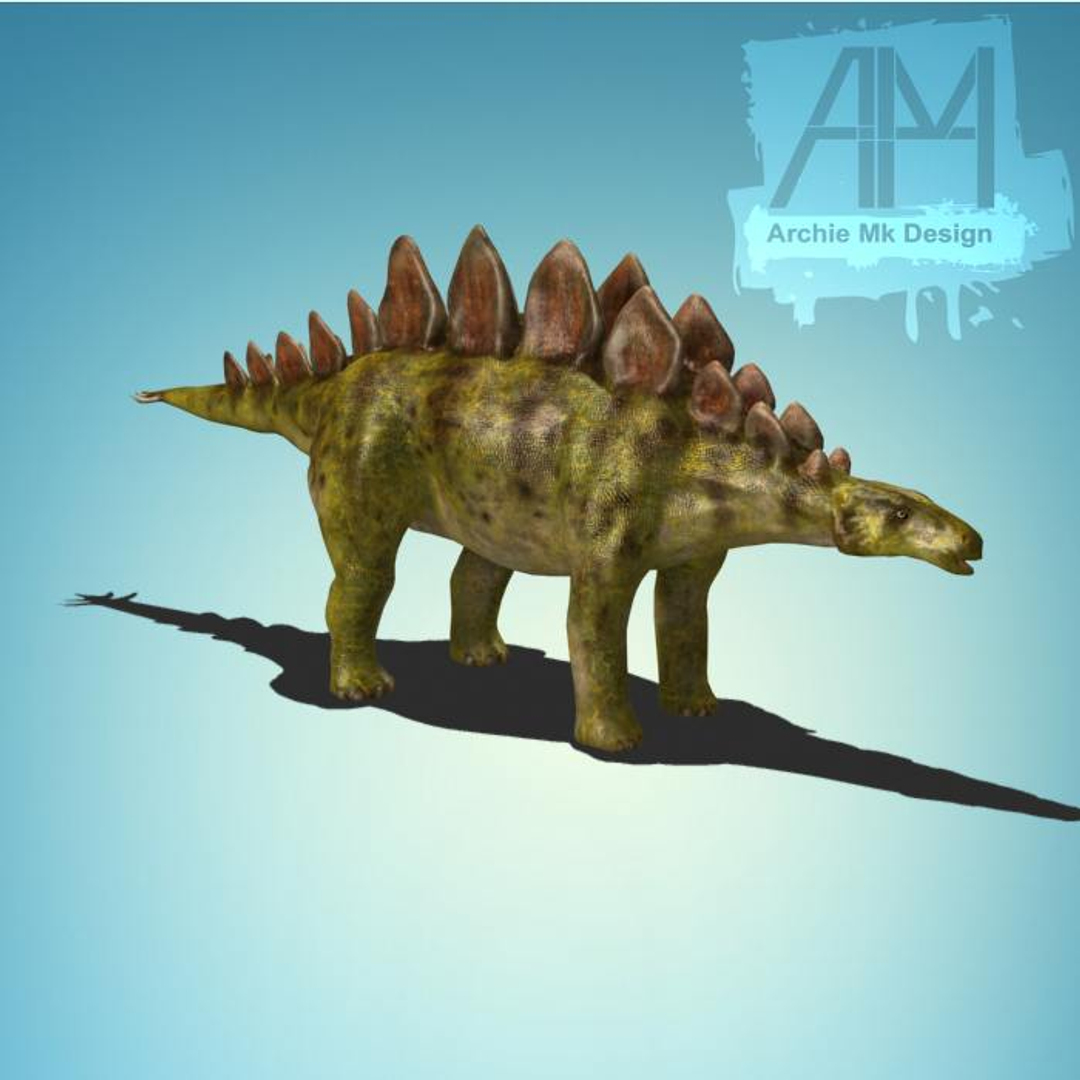3d 3ds Stegosaurus Dinosaur Dino