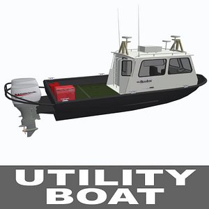 utility boat 3d max