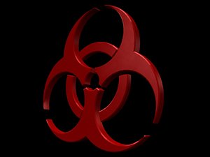 symbol biohazard 3d model