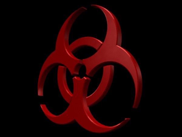 symbol biohazard 3d model