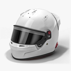 Bell HP77 F1 Helmet White Mockup 2025 3D model