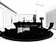 3D modern living room model