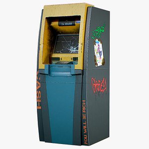 ATM Crushed Gameready PBR 3D model