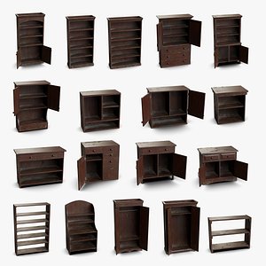 wooden cabinet - old red bundle