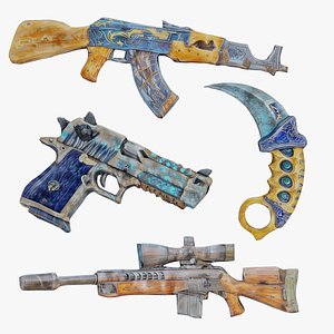 3D model AI Fantasy Weapon Collection