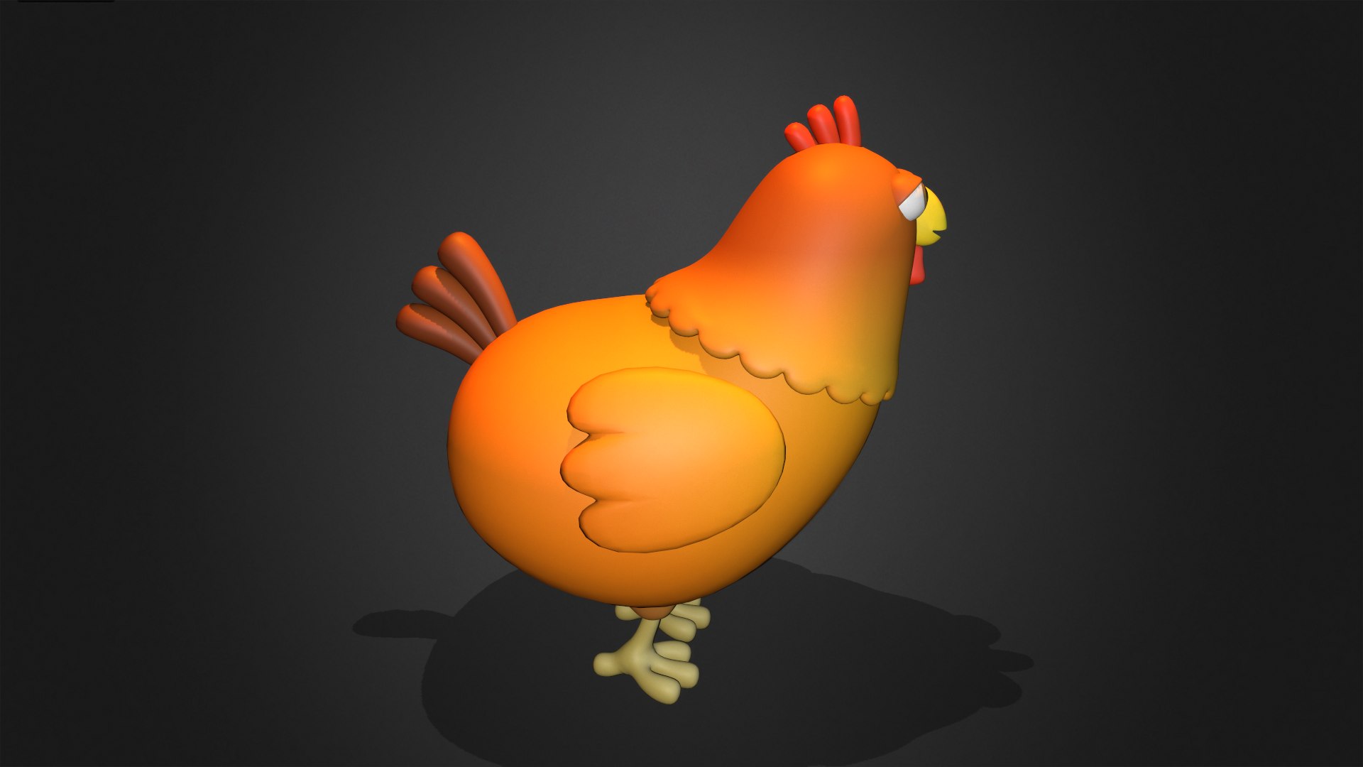 Asset - Cartoons - Chicken Hen Rigged model - TurboSquid 2169447