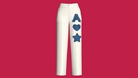 Girls High-Waisted Patchwork Pant