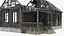 Verbranntes Holzhaus
