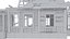 Verbranntes Holzhaus