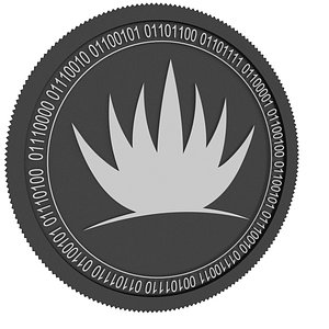 agrave coin black 3D model