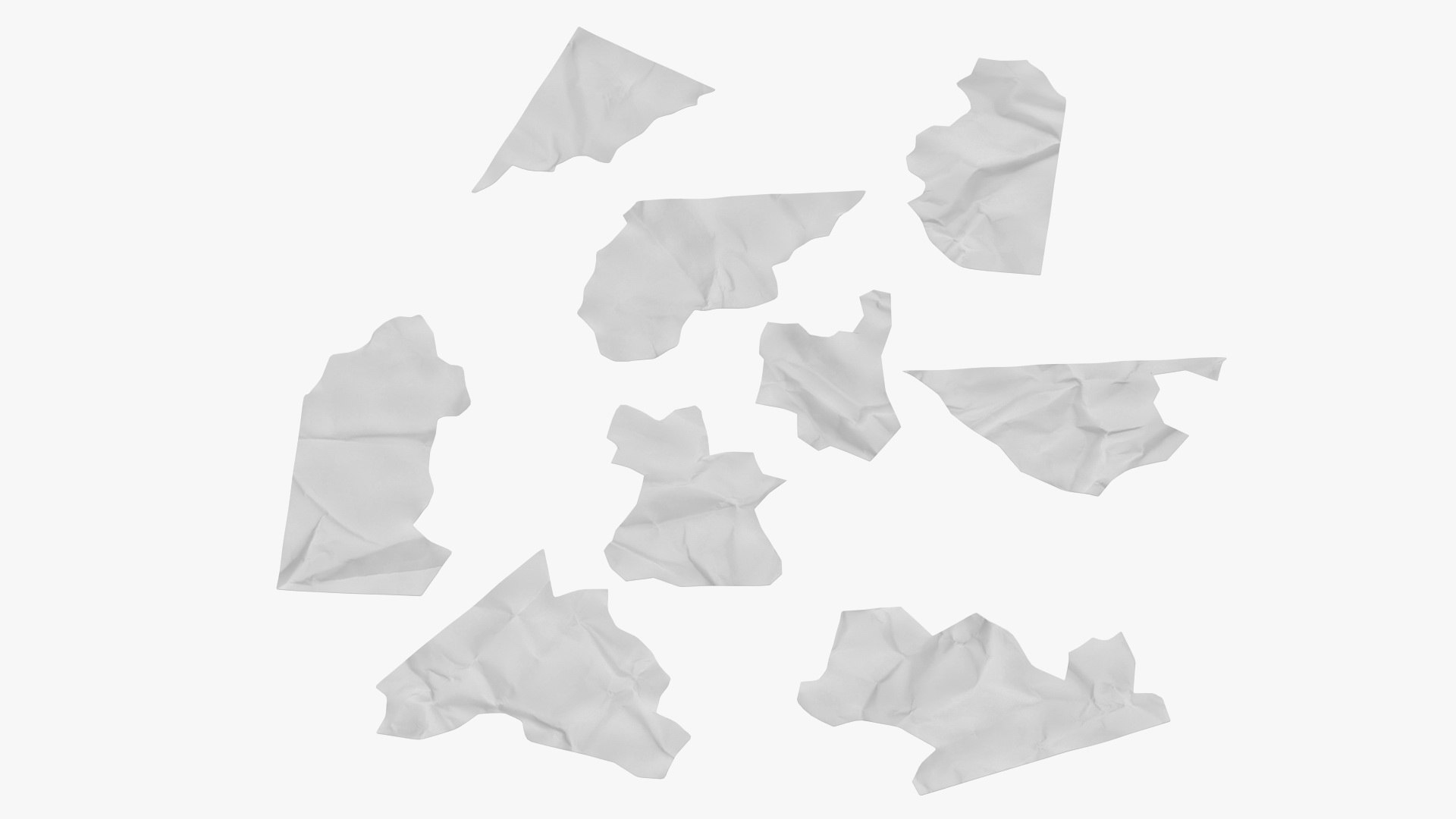 3D white torn paper pieces https://p.turbosquid.com/ts-thumb/Nb/iQP512/HKlELhB6/whitetornpaperpiecesvray3dmodel009/jpg/1581948465/1920x1080/fit_q87/d9cfb44eafd2004745a82eb34e261c31add47dcd/whitetornpaperpiecesvray3dmodel009.jpg