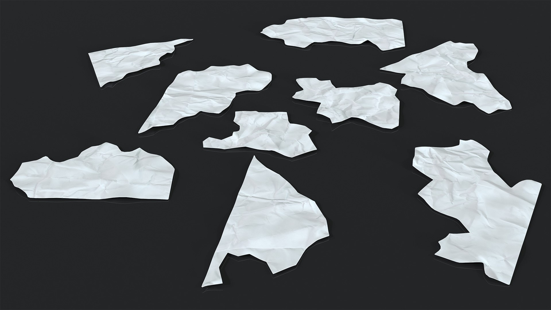 3D white torn paper pieces https://p.turbosquid.com/ts-thumb/Nb/iQP512/oulG5JJ3/whitetornpaperpiecesvray3dmodel002/jpg/1581948412/1920x1080/fit_q87/661a7b3f21701f17c381f061656d84266e7d88bd/whitetornpaperpiecesvray3dmodel002.jpg