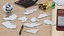 White Torn Paper Pieces