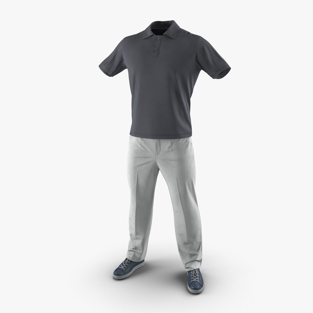 Mens Casual Clothes 3D Model 3D model preview