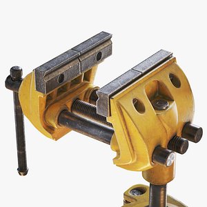 Used retro vintage clamping vises industrial tool da1 3D