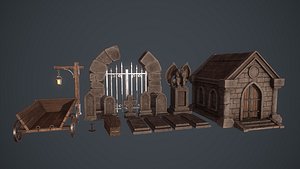 Graveyard Assets 3D